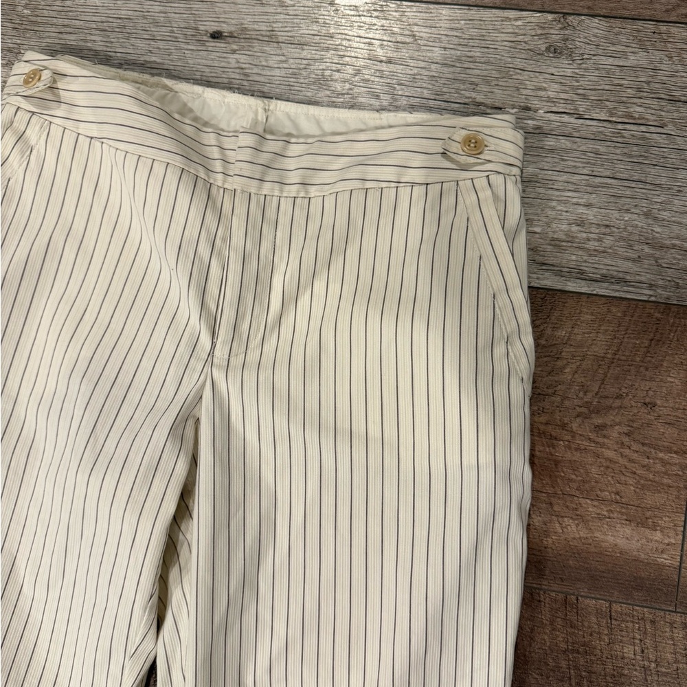 Club Monaco Cream Pinstripe Trousers